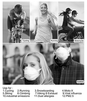 WEST BIKING N95 Dust-proof Cycling Mask With Filter Activated Carbon Bike Face Mask Outdoor Coronavirus Mask Bicycle Face Shield - virtualelectronicsstore.com