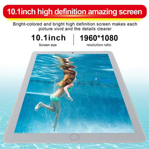 Tablet 10.1 Inch with 6GB + 128GB 1920 * 1200 IPS Screen Android Tablet ARM + DSP Dual-core Wifi Android Tablet HD Screen 3g Blu - virtualelectronicsstore.com