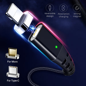 2.4A Quick Charger 3.0 Magnetic Cable For iPhone XS XR X 7 6 Fast Micro USB Type C Magnet Type-C Phone Cable For Samsung - virtualelectronicsstore.com