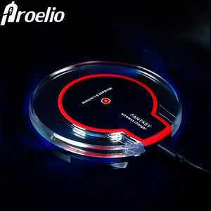 Wireless Charger Ultra Thin Led Qi Wireless Charging Pad For iphone XS X 8 Plus Samsung Huawei Mate 20 Pro Charger - virtualelectronicsstore.com