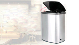 Office Sensor Dustbin Automatic Large Capacity Dustbin Trash Can Garbage Bin Waste Bin Ashcan Ash-bin Stainless steel - virtualelectronicsstore.com